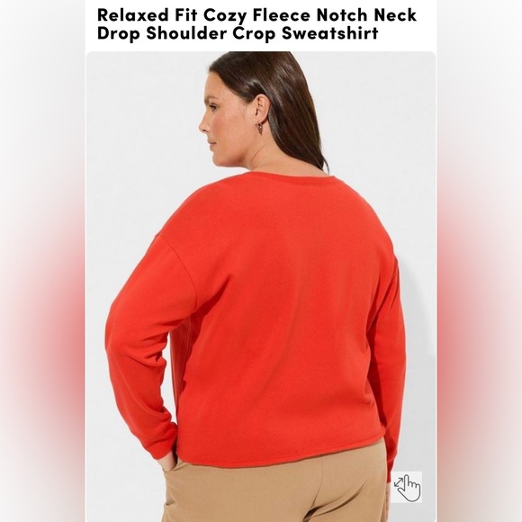 Torrid Relaxed Fit Cozy Fleece Notch Neck Drop Shoulder size 4 - Picture 3 of 4